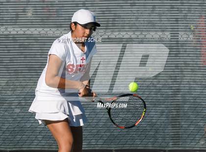 Thumbnail 2 in Dougherty Valley vs St Francis (CIF NorCal Regional Girls Tennis Championships) photogallery.