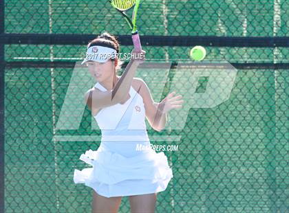 Thumbnail 2 in Dougherty Valley vs St Francis (CIF NorCal Regional Girls Tennis Championships) photogallery.
