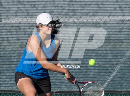Thumbnail 2 in Dougherty Valley vs St Francis (CIF NorCal Regional Girls Tennis Championships) photogallery.