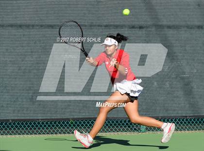 Thumbnail 3 in Dougherty Valley vs St Francis (CIF NorCal Regional Girls Tennis Championships) photogallery.