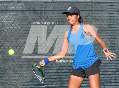 Thumbnail 3 in Dougherty Valley vs St Francis (CIF NorCal Regional Girls Tennis Championships) photogallery.