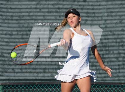 Thumbnail 2 in Dougherty Valley vs St Francis (CIF NorCal Regional Girls Tennis Championships) photogallery.