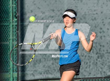 Thumbnail 2 in Dougherty Valley vs St Francis (CIF NorCal Regional Girls Tennis Championships) photogallery.