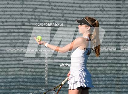 Thumbnail 3 in Dougherty Valley vs St Francis (CIF NorCal Regional Girls Tennis Championships) photogallery.