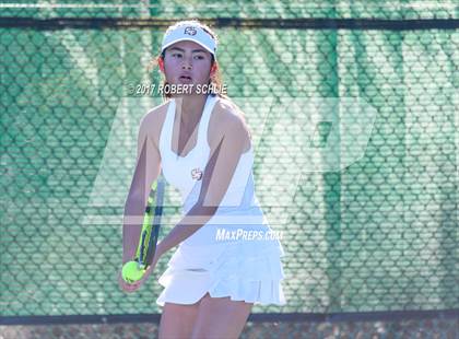 Thumbnail 2 in Dougherty Valley vs St Francis (CIF NorCal Regional Girls Tennis Championships) photogallery.
