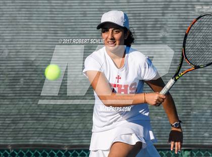 Thumbnail 2 in Dougherty Valley vs St Francis (CIF NorCal Regional Girls Tennis Championships) photogallery.