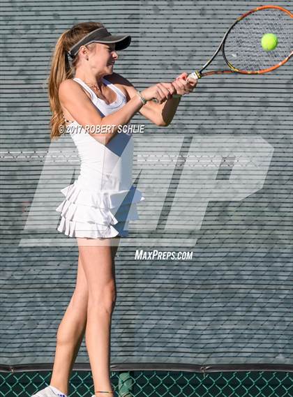 Thumbnail 1 in Dougherty Valley vs St Francis (CIF NorCal Regional Girls Tennis Championships) photogallery.