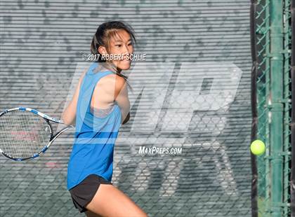Thumbnail 2 in Dougherty Valley vs St Francis (CIF NorCal Regional Girls Tennis Championships) photogallery.