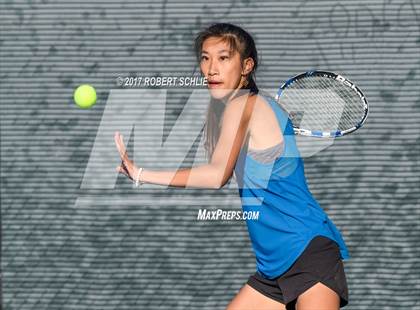 Thumbnail 2 in Dougherty Valley vs St Francis (CIF NorCal Regional Girls Tennis Championships) photogallery.
