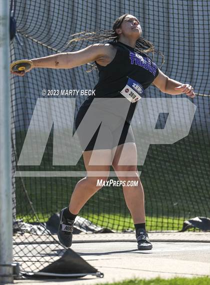 Thumbnail 3 in Class 5 Discus (MSHSAA State Championship) photogallery.
