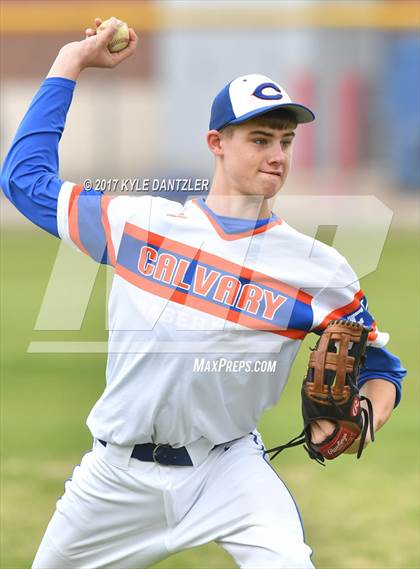 Thumbnail 3 in Calvary Christian vs Greenhill (Dallas Lutheran Wood Bat Tournament) photogallery.