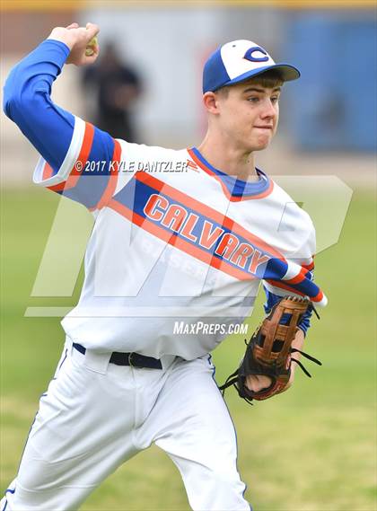 Thumbnail 2 in Calvary Christian vs Greenhill (Dallas Lutheran Wood Bat Tournament) photogallery.