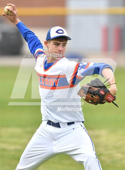 Thumbnail 2 in Calvary Christian vs Greenhill (Dallas Lutheran Wood Bat Tournament) photogallery.