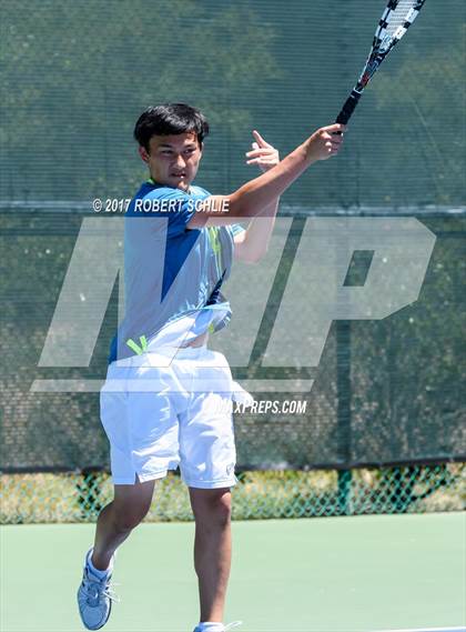 Thumbnail 3 in Davis vs. Dougherty Valley (CIF NorCal Regional Tennis Championships) photogallery.