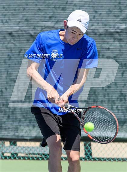 Thumbnail 3 in Davis vs. Dougherty Valley (CIF NorCal Regional Tennis Championships) photogallery.