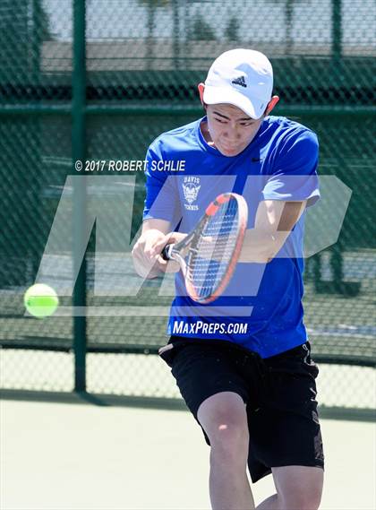 Thumbnail 2 in Davis vs. Dougherty Valley (CIF NorCal Regional Tennis Championships) photogallery.