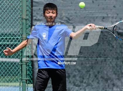 Thumbnail 2 in Davis vs. Dougherty Valley (CIF NorCal Regional Tennis Championships) photogallery.