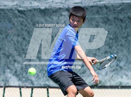 Thumbnail 3 in Davis vs. Dougherty Valley (CIF NorCal Regional Tennis Championships) photogallery.
