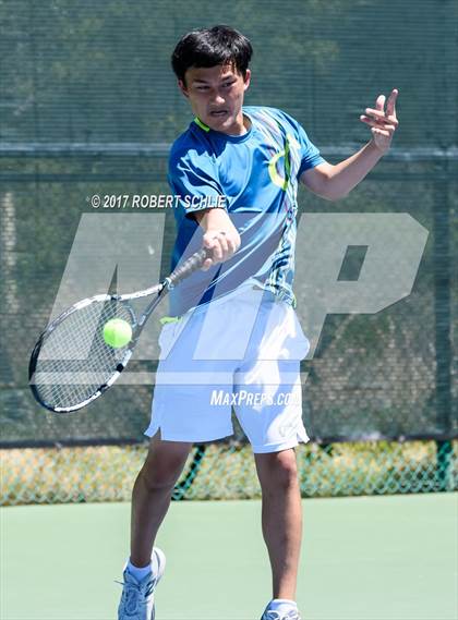 Thumbnail 2 in Davis vs. Dougherty Valley (CIF NorCal Regional Tennis Championships) photogallery.