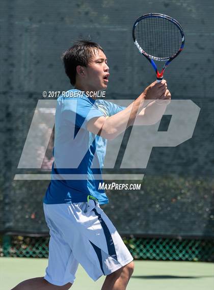 Thumbnail 3 in Davis vs. Dougherty Valley (CIF NorCal Regional Tennis Championships) photogallery.