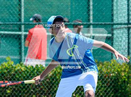 Thumbnail 2 in Davis vs. Dougherty Valley (CIF NorCal Regional Tennis Championships) photogallery.