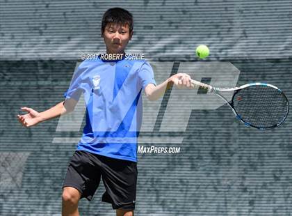 Thumbnail 3 in Davis vs. Dougherty Valley (CIF NorCal Regional Tennis Championships) photogallery.