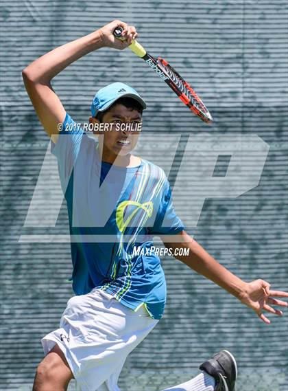 Thumbnail 3 in Davis vs. Dougherty Valley (CIF NorCal Regional Tennis Championships) photogallery.