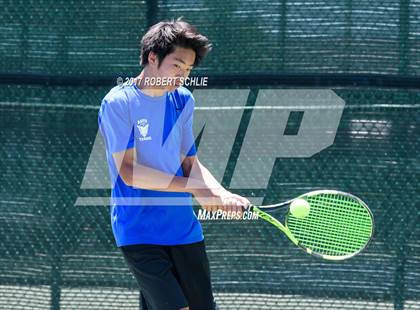 Thumbnail 3 in Davis vs. Dougherty Valley (CIF NorCal Regional Tennis Championships) photogallery.