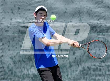 Thumbnail 1 in Davis vs. Dougherty Valley (CIF NorCal Regional Tennis Championships) photogallery.
