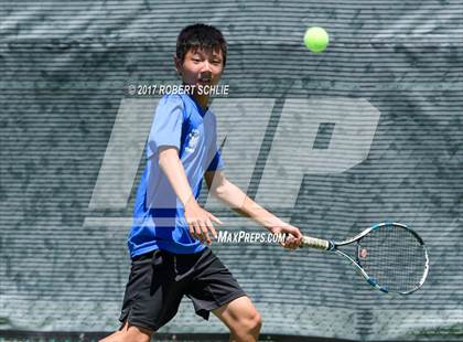 Thumbnail 3 in Davis vs. Dougherty Valley (CIF NorCal Regional Tennis Championships) photogallery.