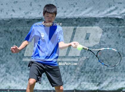 Thumbnail 3 in Davis vs. Dougherty Valley (CIF NorCal Regional Tennis Championships) photogallery.