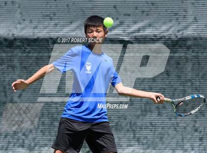 Thumbnail 2 in Davis vs. Dougherty Valley (CIF NorCal Regional Tennis Championships) photogallery.
