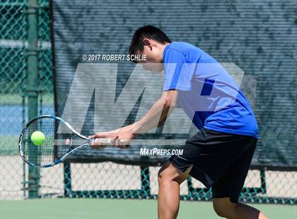Thumbnail 2 in Davis vs. Dougherty Valley (CIF NorCal Regional Tennis Championships) photogallery.