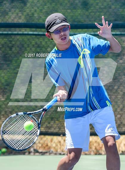 Thumbnail 1 in Davis vs. Dougherty Valley (CIF NorCal Regional Tennis Championships) photogallery.