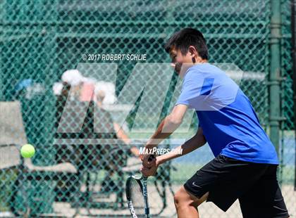 Thumbnail 3 in Davis vs. Dougherty Valley (CIF NorCal Regional Tennis Championships) photogallery.