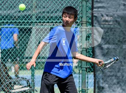 Thumbnail 3 in Davis vs. Dougherty Valley (CIF NorCal Regional Tennis Championships) photogallery.
