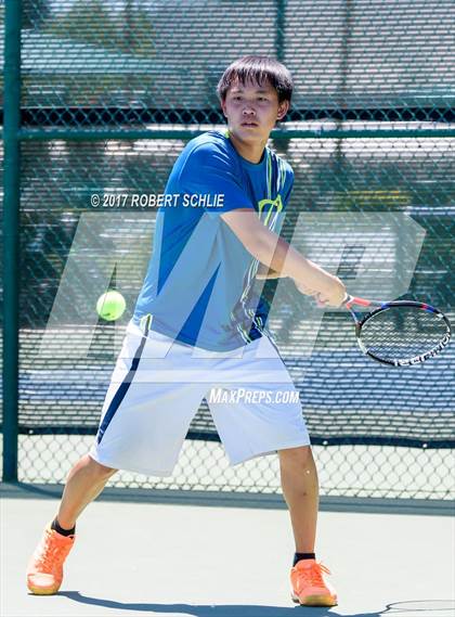 Thumbnail 2 in Davis vs. Dougherty Valley (CIF NorCal Regional Tennis Championships) photogallery.
