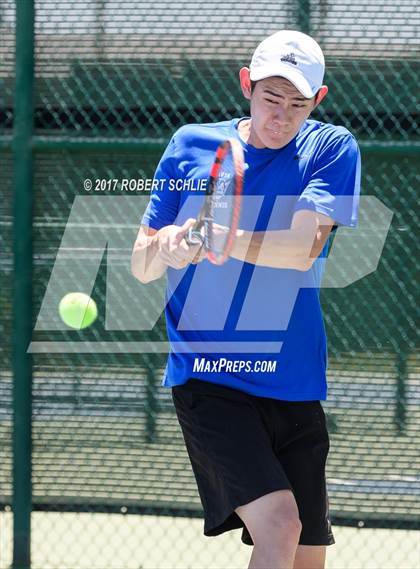 Thumbnail 3 in Davis vs. Dougherty Valley (CIF NorCal Regional Tennis Championships) photogallery.
