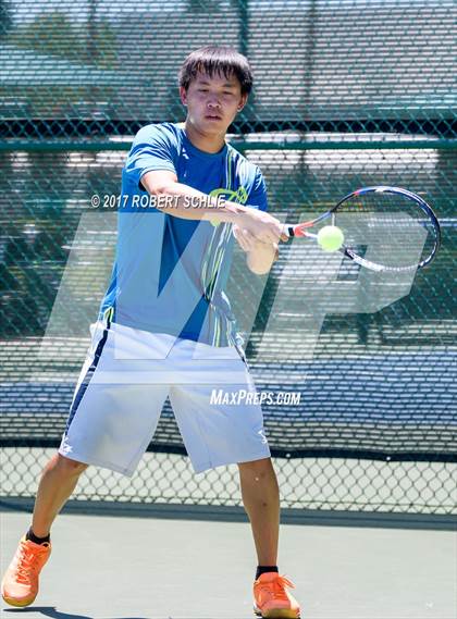 Thumbnail 3 in Davis vs. Dougherty Valley (CIF NorCal Regional Tennis Championships) photogallery.