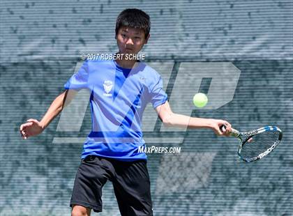 Thumbnail 2 in Davis vs. Dougherty Valley (CIF NorCal Regional Tennis Championships) photogallery.