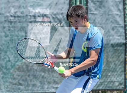 Thumbnail 2 in Davis vs. Dougherty Valley (CIF NorCal Regional Tennis Championships) photogallery.