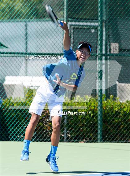 Thumbnail 3 in Davis vs. Dougherty Valley (CIF NorCal Regional Tennis Championships) photogallery.