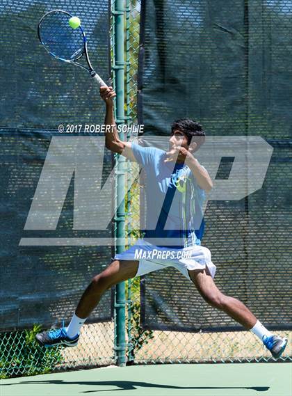 Thumbnail 3 in Davis vs. Dougherty Valley (CIF NorCal Regional Tennis Championships) photogallery.