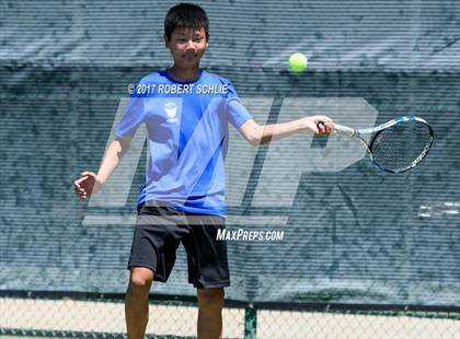 Thumbnail 1 in Davis vs. Dougherty Valley (CIF NorCal Regional Tennis Championships) photogallery.