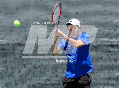 Thumbnail 2 in Davis vs. Dougherty Valley (CIF NorCal Regional Tennis Championships) photogallery.
