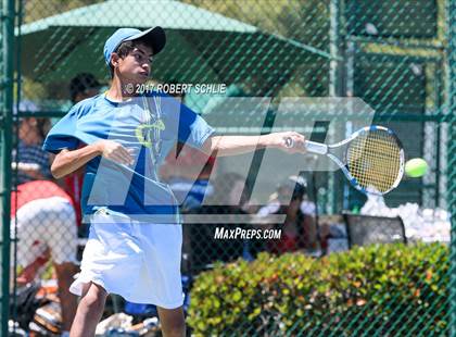 Thumbnail 2 in Davis vs. Dougherty Valley (CIF NorCal Regional Tennis Championships) photogallery.