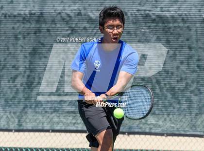 Thumbnail 2 in Davis vs. Dougherty Valley (CIF NorCal Regional Tennis Championships) photogallery.