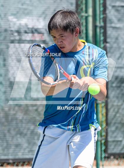 Thumbnail 3 in Davis vs. Dougherty Valley (CIF NorCal Regional Tennis Championships) photogallery.