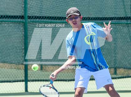 Thumbnail 3 in Davis vs. Dougherty Valley (CIF NorCal Regional Tennis Championships) photogallery.