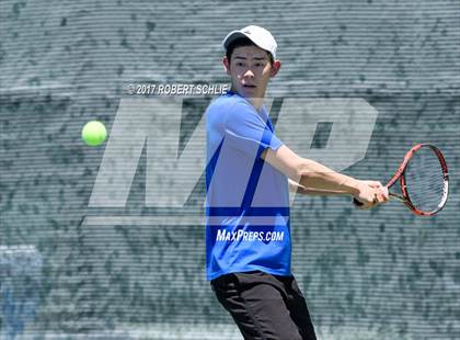 Thumbnail 3 in Davis vs. Dougherty Valley (CIF NorCal Regional Tennis Championships) photogallery.